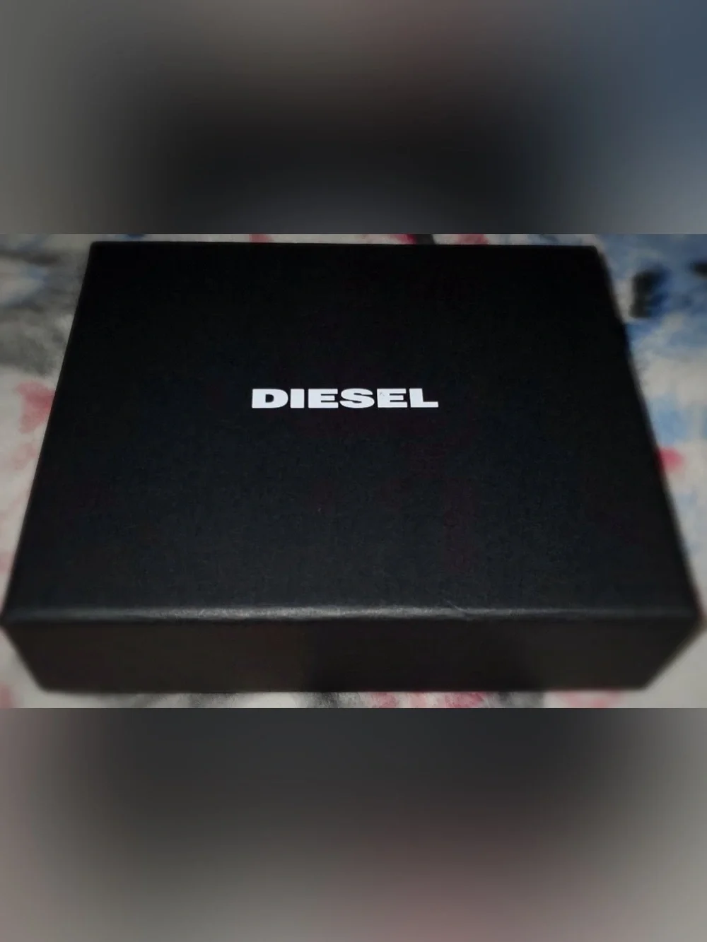 Diesel Two-Tone Textured Leather Bifold Wallet in Dark Teal